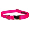 Sassy Dog Wear Sassy Dog Wear SOLID NEON PINK-METAL BUCKLE MED-C Aluminum Buckles Dog Collar; Neon Pink - Medium SOLID NEON PINK-METAL BUCKLE MED-C